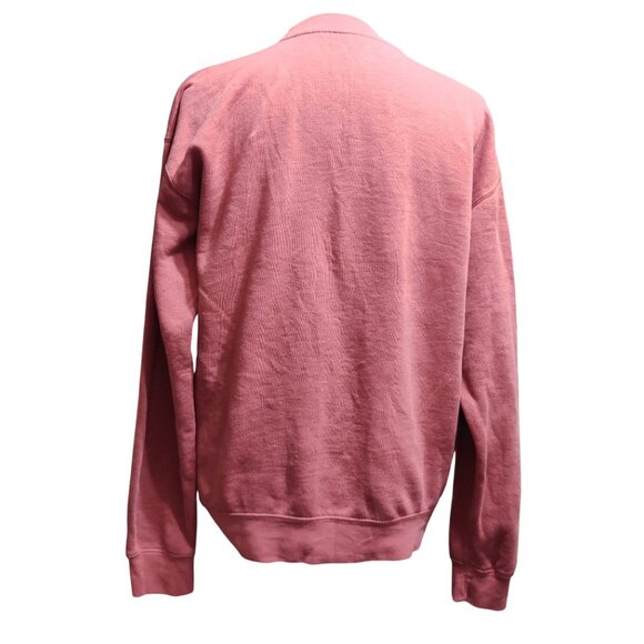 Eighty Eight M Mauve Pink Crewneck Sweatshirt Astronaut Embroidery Pullover Cozy - Picture 4 of 7